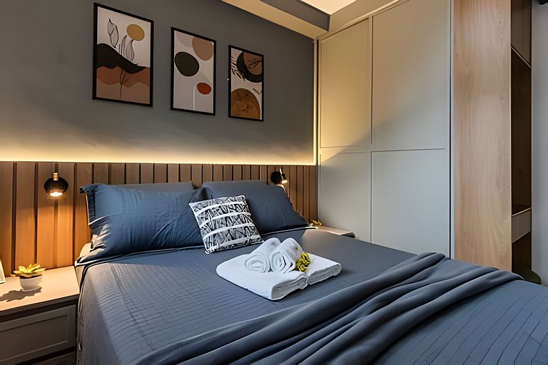 Apê Luxo, Ar quente e frio próx Aeroporto e Metrô