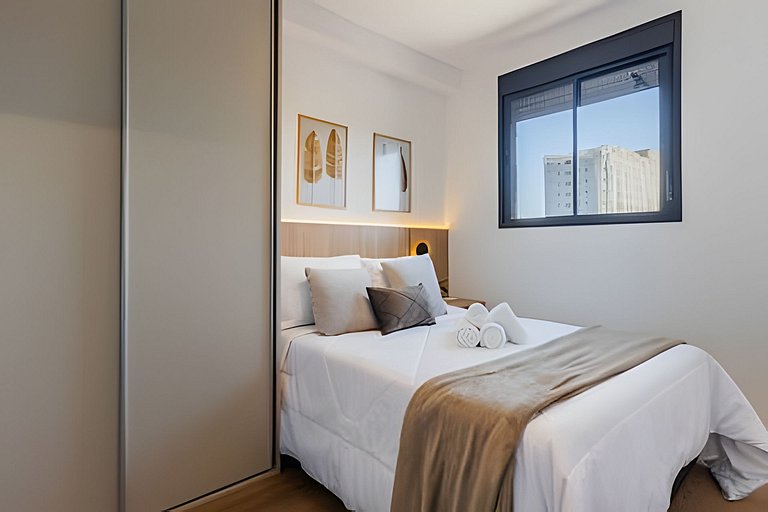 Studio completo Prox Hosp Moriah, 600m metrô&Shop