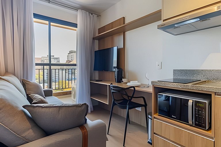 Studio completo Prox Hosp Moriah, 600m metrô&Shop