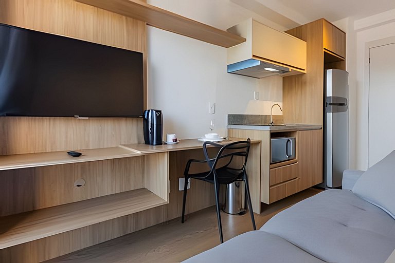 Studio completo Prox Hosp Moriah, 600m metrô&Shop