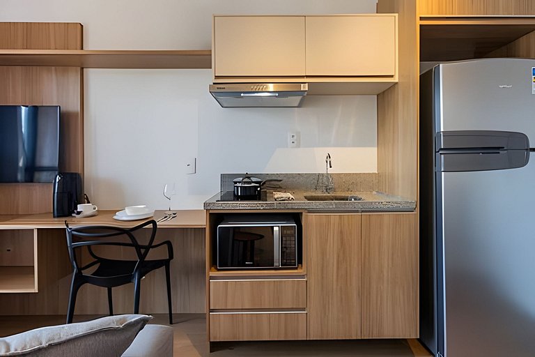 Studio completo Prox Hosp Moriah, 600m metrô&Shop