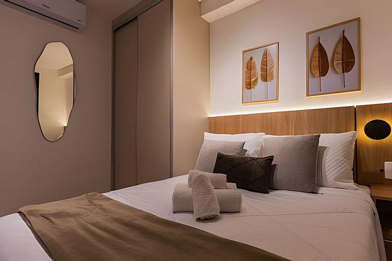 Studio completo Prox Hosp Moriah, 600m metrô&Shop