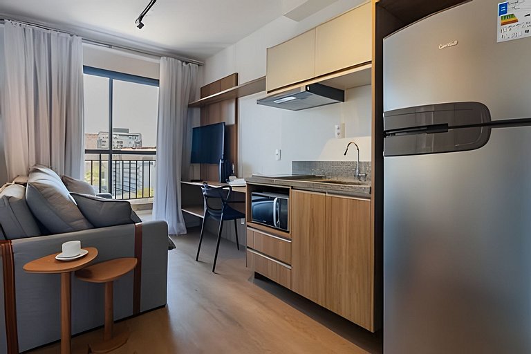 Studio completo Prox Hosp Moriah, 600m metrô&Shop