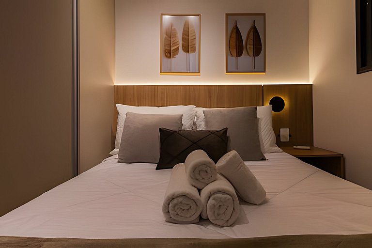 Studio completo Prox Hosp Moriah, 600m metrô&Shop