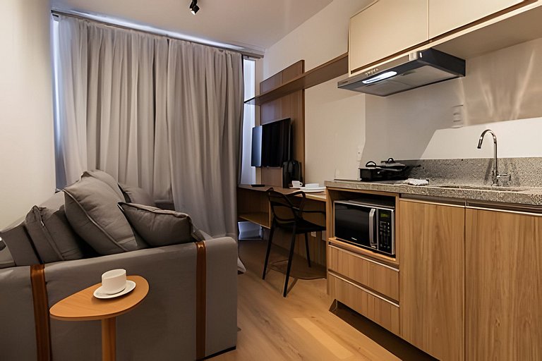 Studio completo Prox Hosp Moriah, 600m metrô&Shop