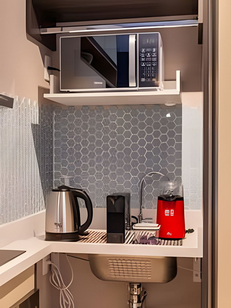 Apto Luxo, cama Queen, próx  Aeroporto, metrô shop