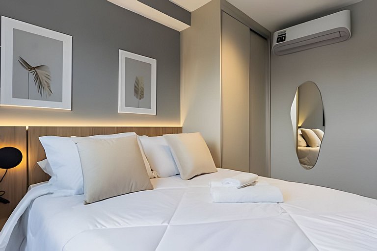 Studio moderno, vista 12º, aeroporto, metro, Ibira