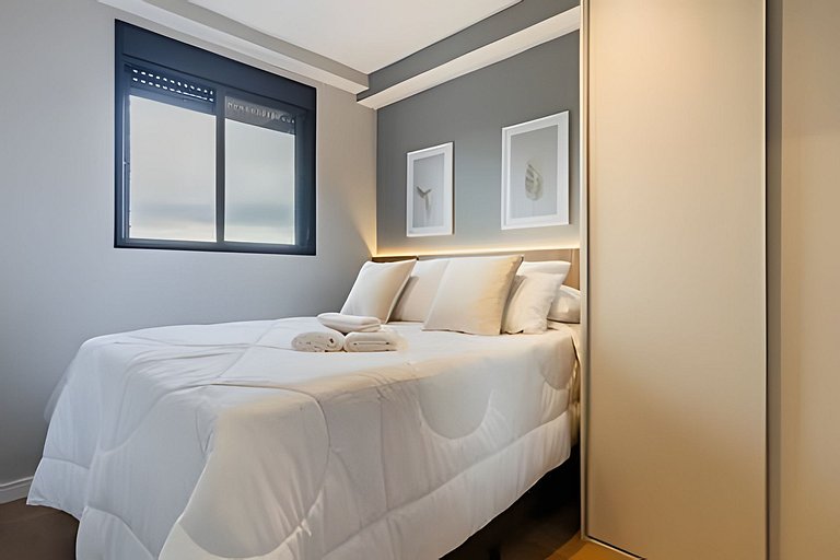 Studio moderno, vista 12º, aeroporto, metro, Ibira