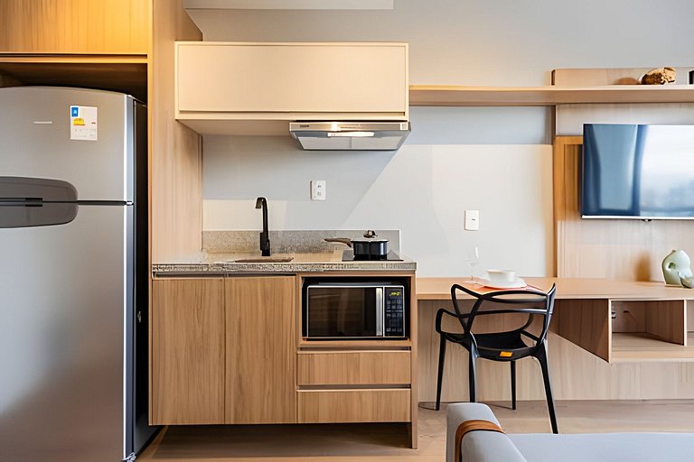 Studio moderno, vista 12º, aeroporto, metro, Ibira