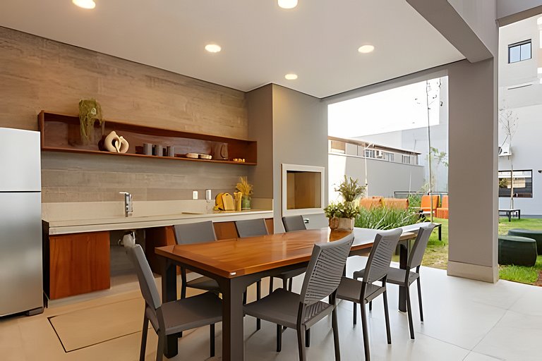 Studio moderno, vista 12º, aeroporto, metro, Ibira