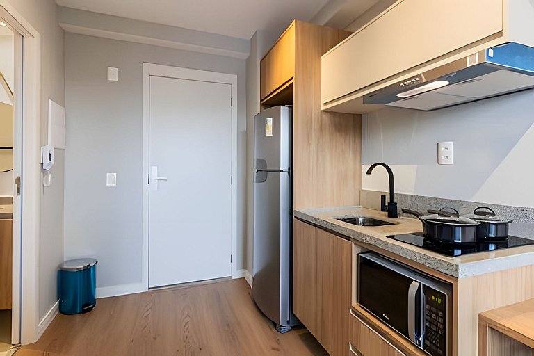 Studio moderno, vista 12º, aeroporto, metro, Ibira