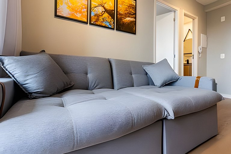 Studio moderno, vista 12º, aeroporto, metro, Ibira