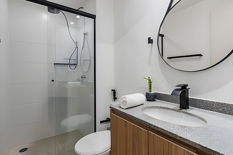 Studio moderno, vista 12º, aeroporto, metro, Ibira