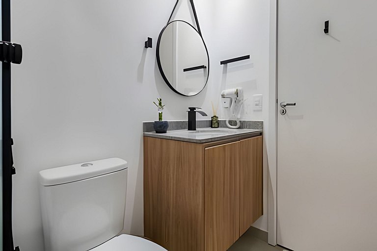 Studio moderno, vista 12º, aeroporto, metro, Ibira