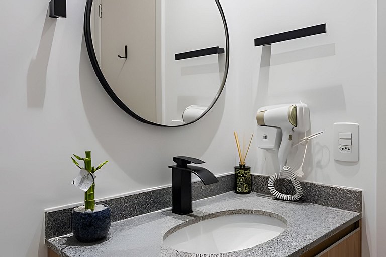 Studio moderno, vista 12º, aeroporto, metro, Ibira