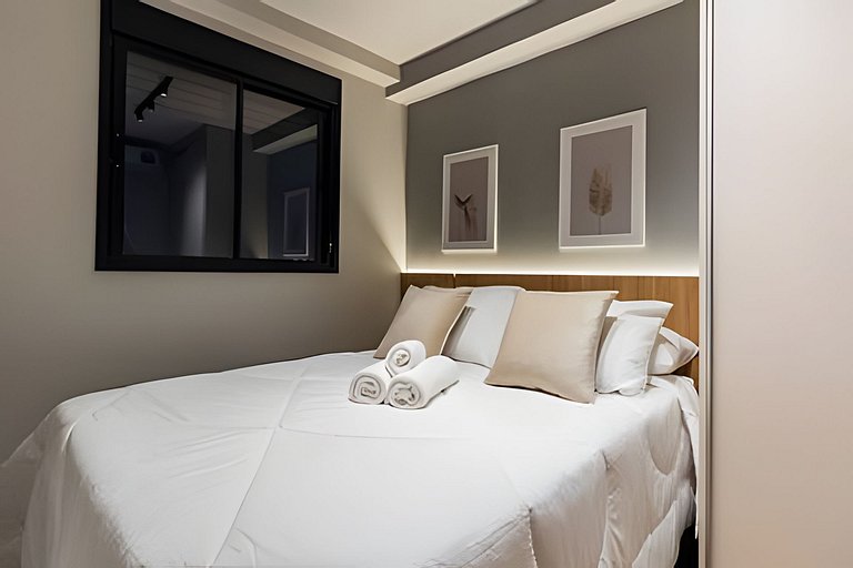 Studio moderno, vista 12º, aeroporto, metro, Ibira