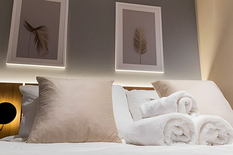 Studio moderno, vista 12º, aeroporto, metro, Ibira