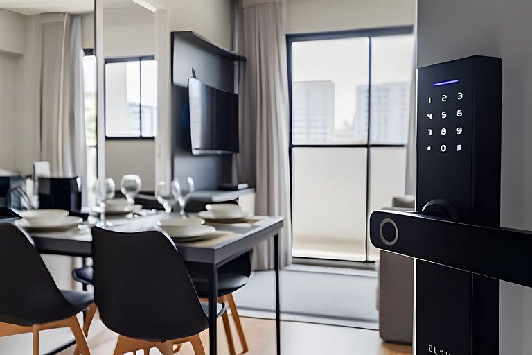 Ap climatizado, janela anti-ruído, prox aero/shop