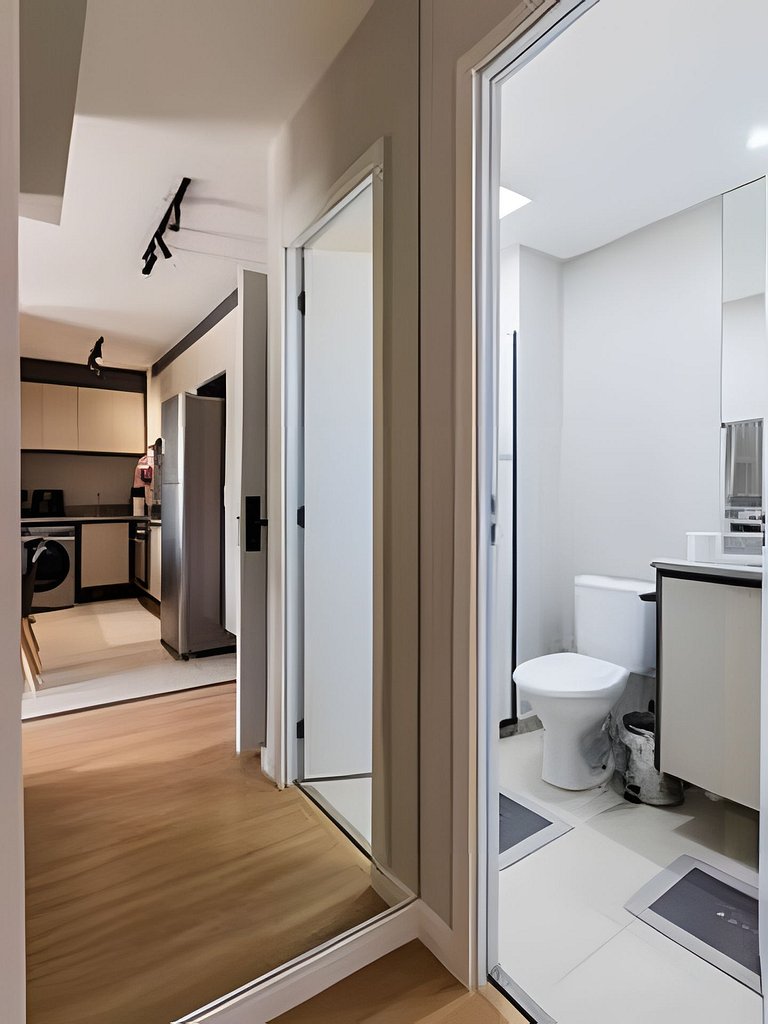 Ap climatizado, janela anti-ruído, prox aero/shop