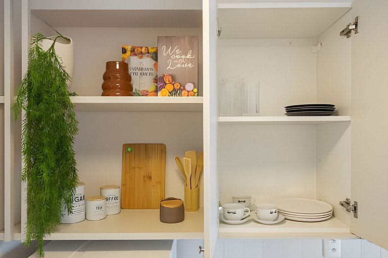 Apê NOVO, vista incrível 12º, cama Queen/7min Aero