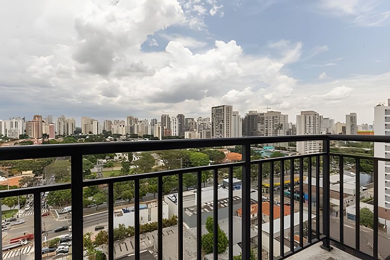 Apê NOVO, vista incrível 12º, cama Queen/7min Aero