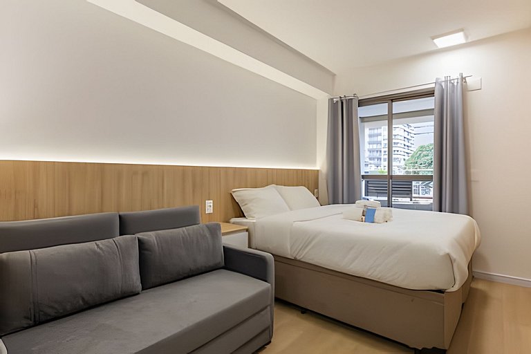 Studio Novo, cama Queen, prox  Ibirapuera e Metrô