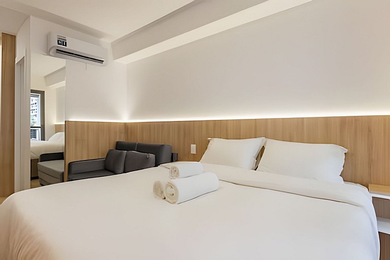 Studio Novo, cama Queen, prox  Ibirapuera e Metrô