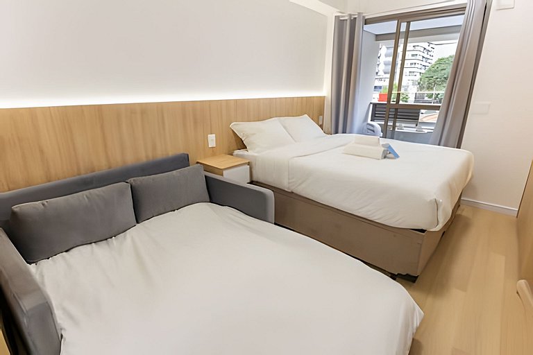 Studio Novo, cama Queen, prox  Ibirapuera e Metrô