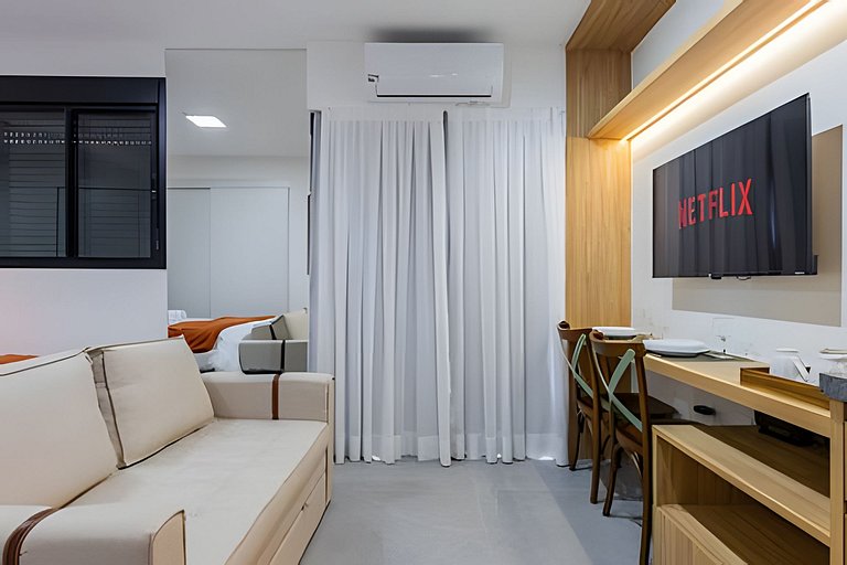 Studio Luxo, completo 7min Aerop CGH, metrô e Shop