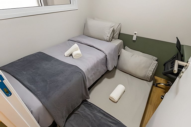 Apê Luxo de 2 quartos,  A/C Brooklin a 5min Metrô
