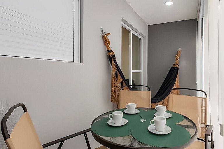 Apê Luxo de 2 quartos,  A/C Brooklin a 5min Metrô