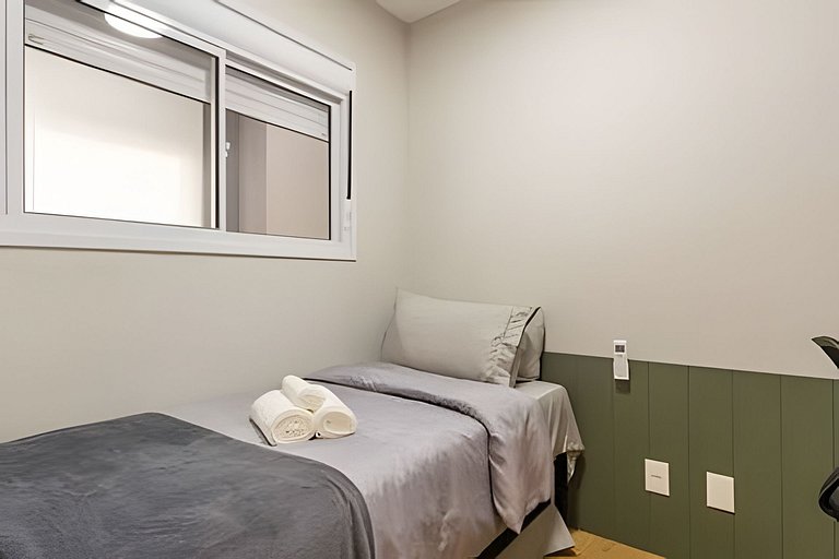 Apê Luxo de 2 quartos,  A/C Brooklin a 5min Metrô