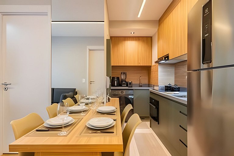 Apê Luxo de 2 quartos,  A/C Brooklin a 5min Metrô