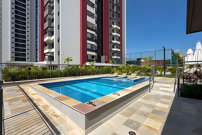 Apê Campolim, c/ vaga, piscina e 200m Shop e A/C