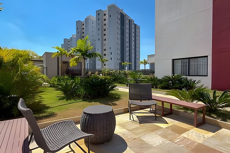 Apê Campolim, c/ vaga, piscina e 200m Shop e A/C