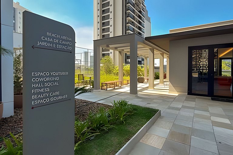 Apê Campolim, c/ vaga, piscina e 200m Shop e A/C