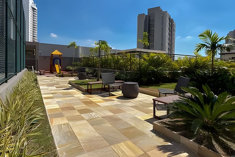 Apê Campolim, c/ vaga, piscina e 200m Shop e A/C