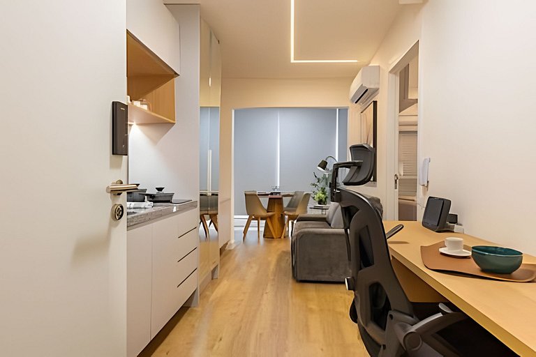 Apê NOVO Brooklin, próx Metrô, AR Cond, c/vaga*